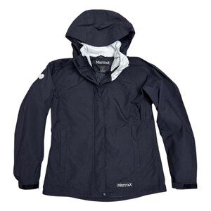 MARMOT Waterproof Outdoor Windbreaker Designer Black Jacket Womens Small